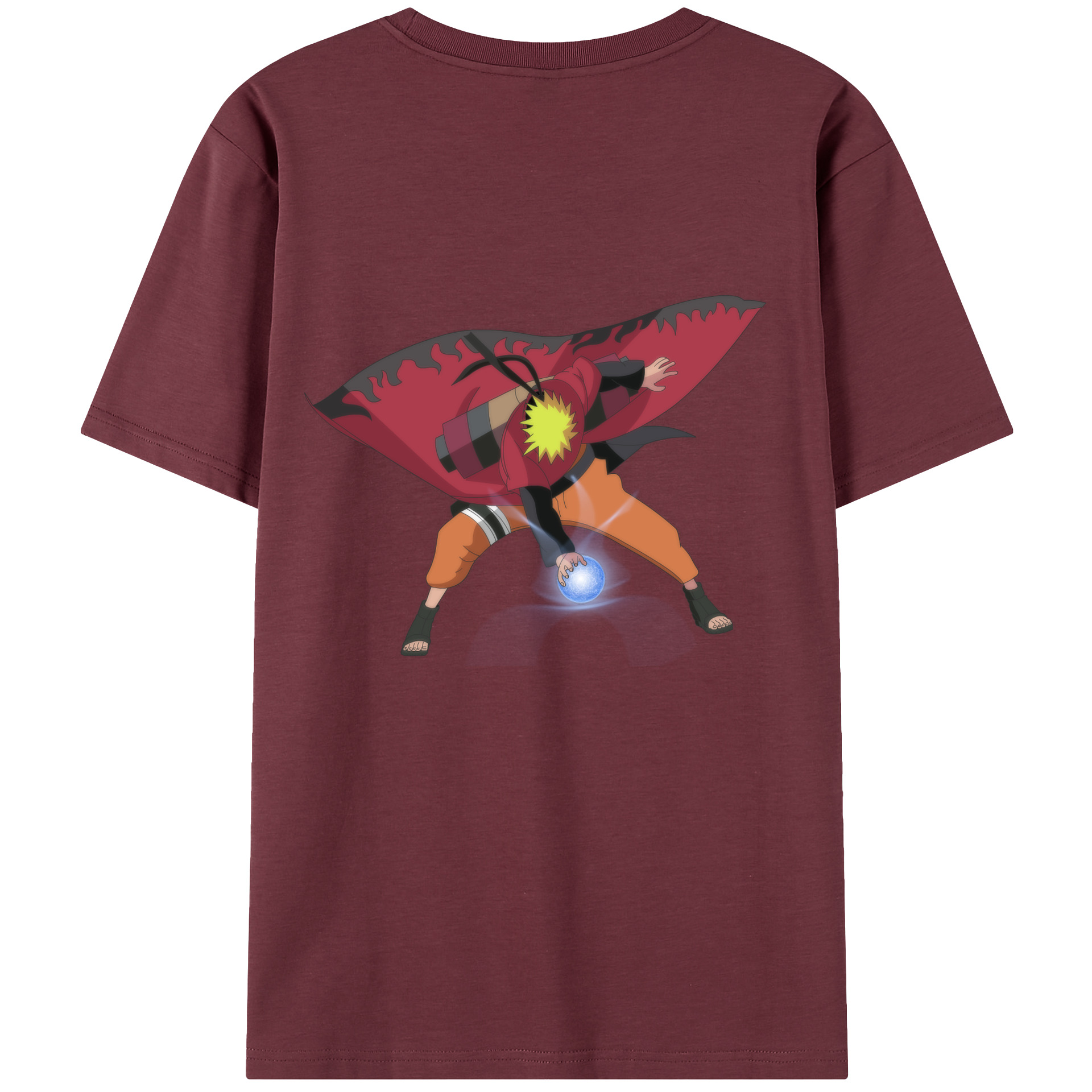 （画像用） NARUTO -ナルト- うずまき ナルト Uzumaki Naruto 綿100％半袖Tシャツ（背面プリント）